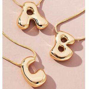 Bubble Letter Monogram Necklace